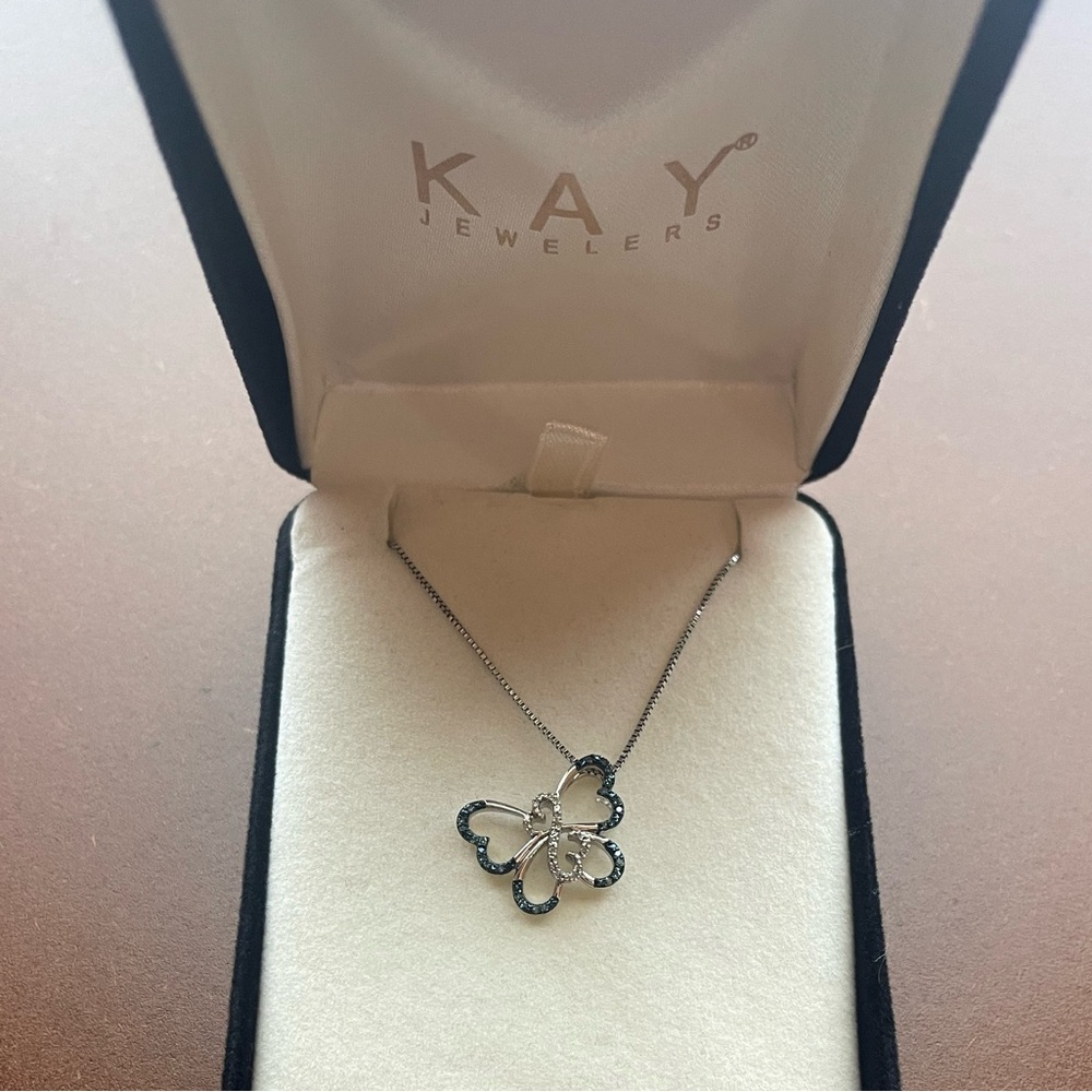 Open Hearts Butterfly Necklace